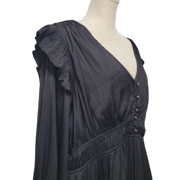 Anthropologie Black Ruffled Tiered Sundress - Picture 4 of 12